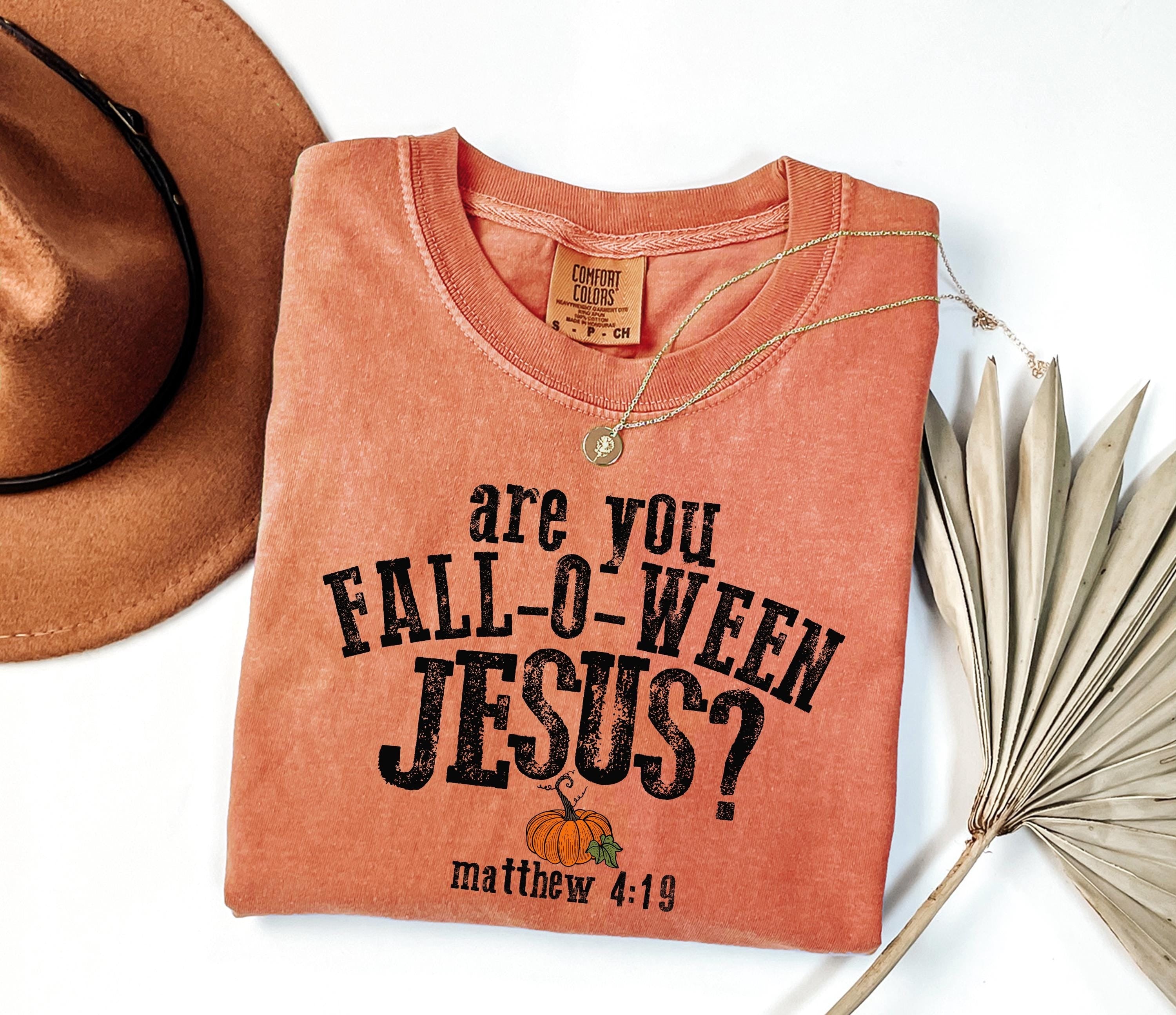 Comfort Colors® Christian Halloween Shirt, Are You Fall-O-Ween Jesus Shirt, Fall Religious Shirt, Funny Pumpkin Christian Halloween, Jesus Shirt